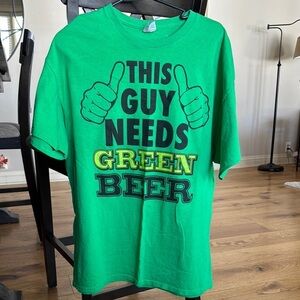 Gildan Green Short Sleeve Tee with Humorous Graphic